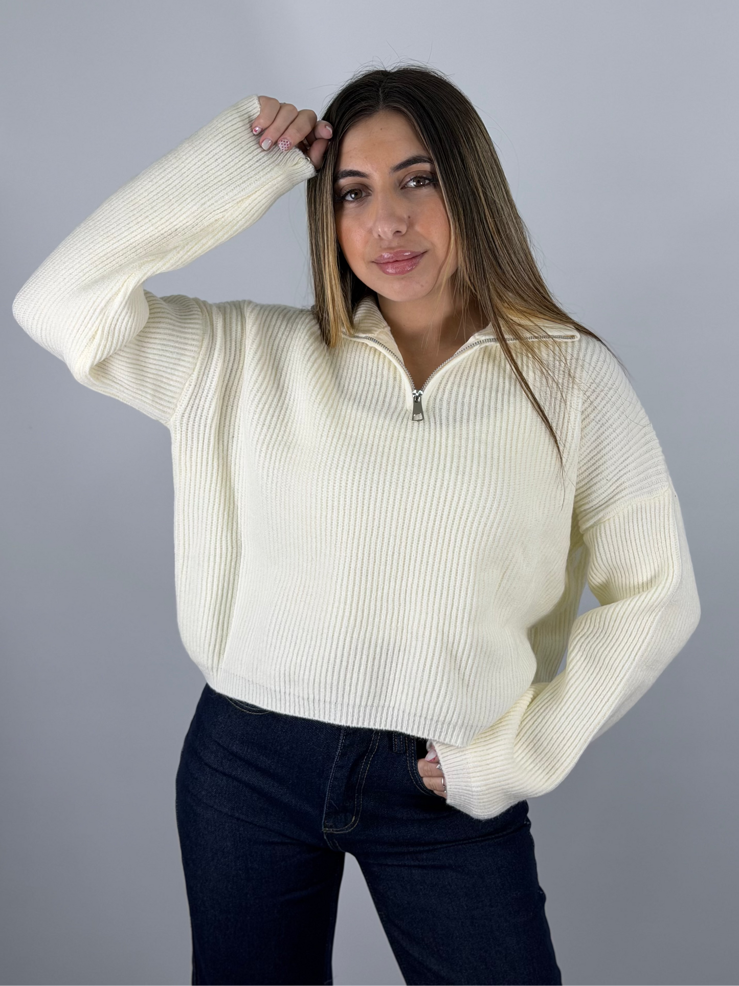 Sweater Aira Medio Cierre