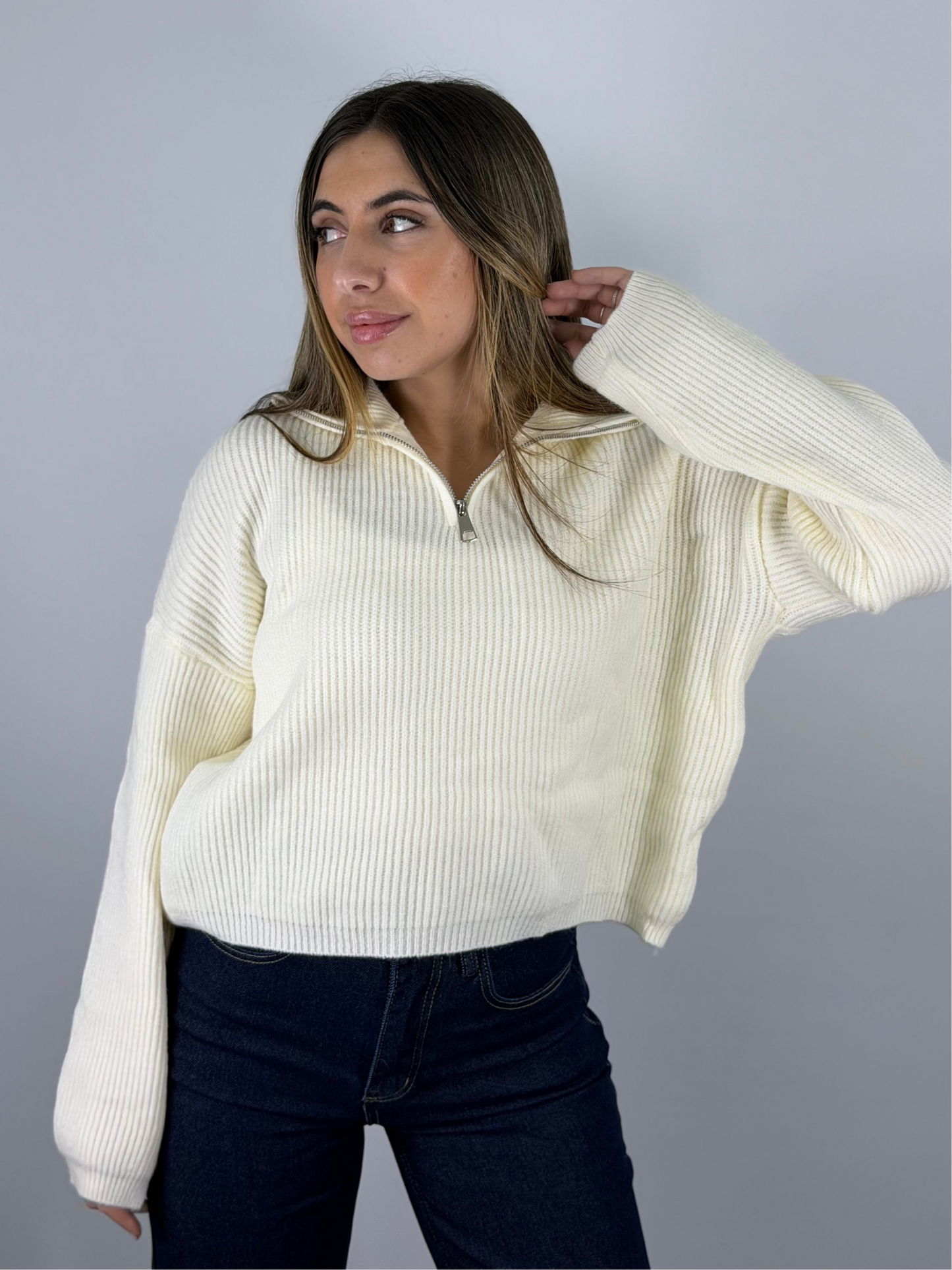 Sweater Aira Medio Cierre